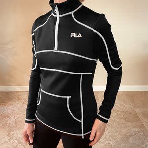 FILA Sport Running Top Performance Sweatshirt B&W XS